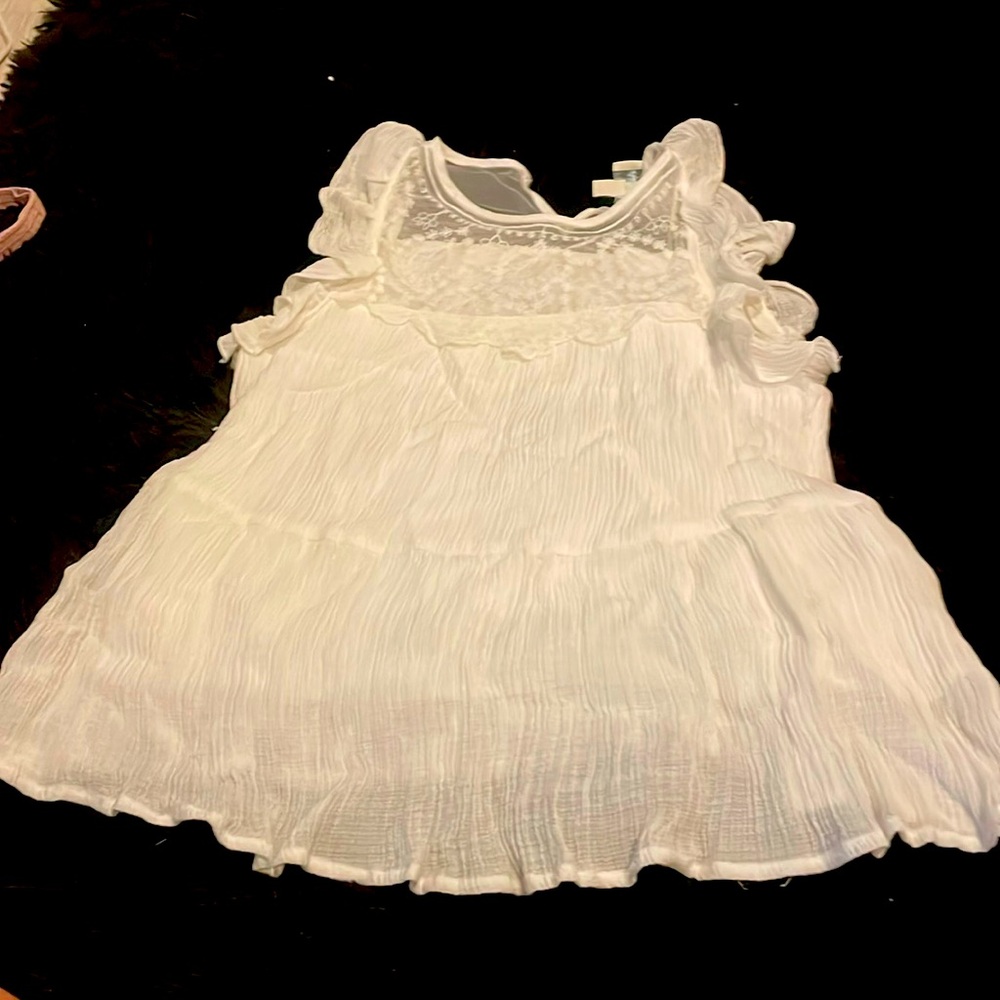 White blouse from Jun & Ivy